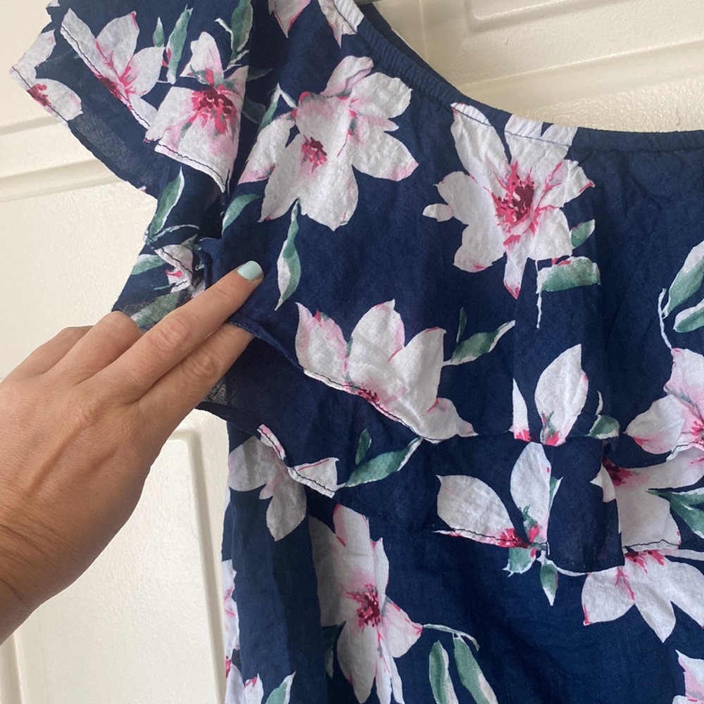 Lulu’s Floral Ruffle Shoulder Dress - Picture 3 of 9